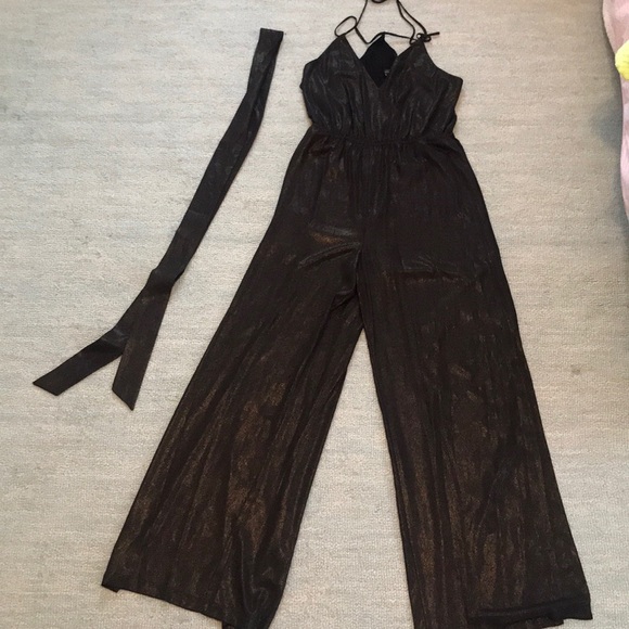 BCBG Metallic Bronze Jumpsuit - Picture 7 of 7